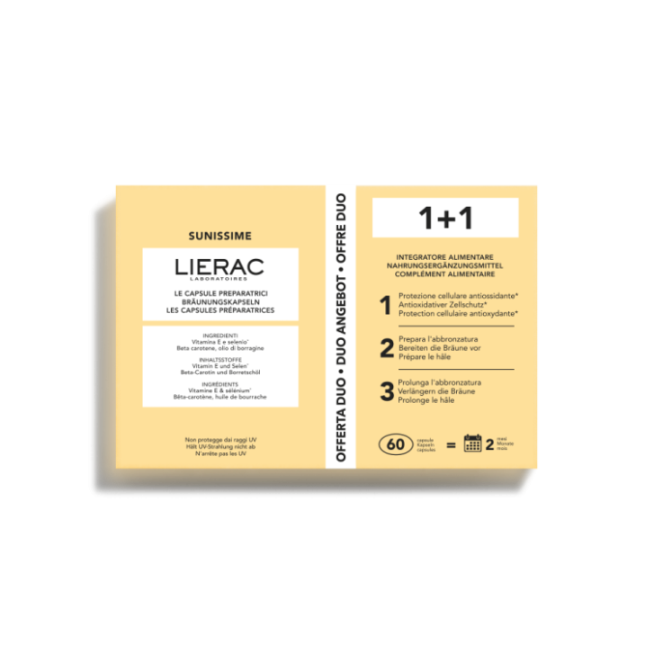 Lierac Sunissime Capsule Preparatrici per Prolungare l\'Abbronzatura 2x30 Capsule - Lierac