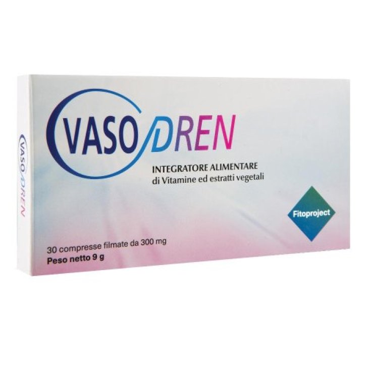 Vasodren Integratore Alimentare per Microcircolo e Gambe Gonfie 30 Compresse - Fitoproject