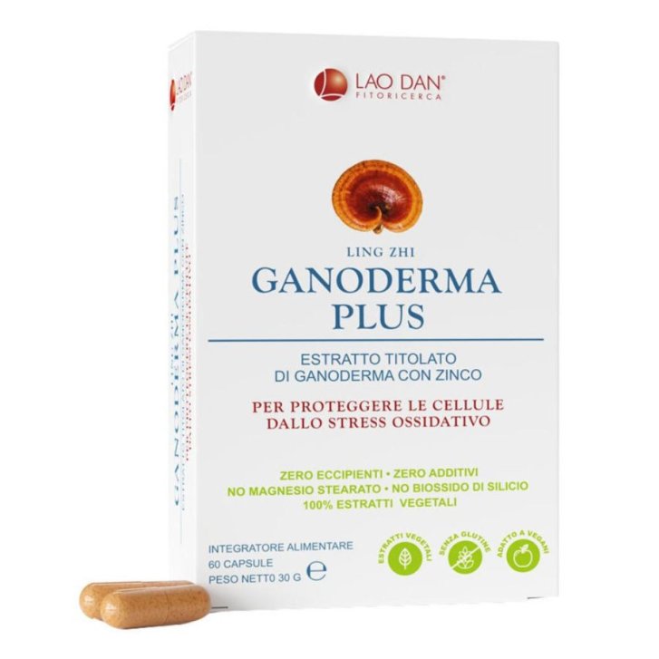 Ganoderma Plus Integratore Alimentare con Estratto di Ganoderma e Zinco 60 Compresse - LAO DAN Srl