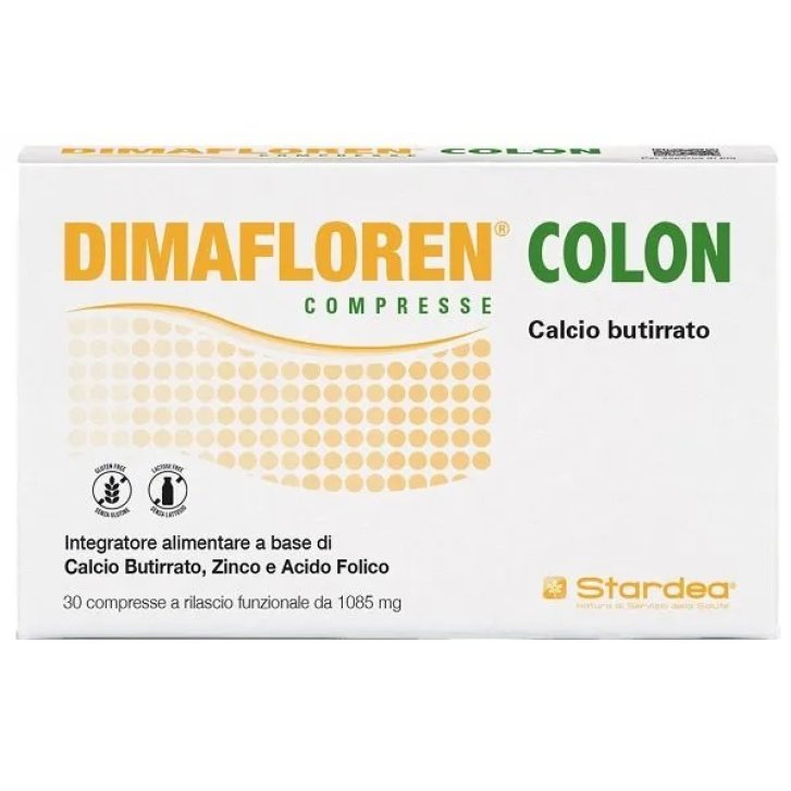 Dimafloren Colon Integratore con Calcio Butirrato Zinco e Acido Folico 30 Cpr Dimafloren Colon Integratore con Calcio Butirrato Zinco e Acido Folico 30 Cpr