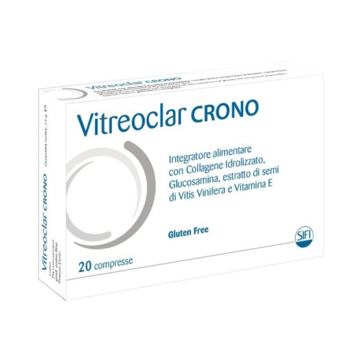 Vitreoclar Crono Integratore con Collagene Glucosamina e Vitis vinifera 20 Compresse - Sifi Vitreoclar Crono Integratore con Collagene Glucosamina e Vitis vinifera 20 Compresse - Sifi