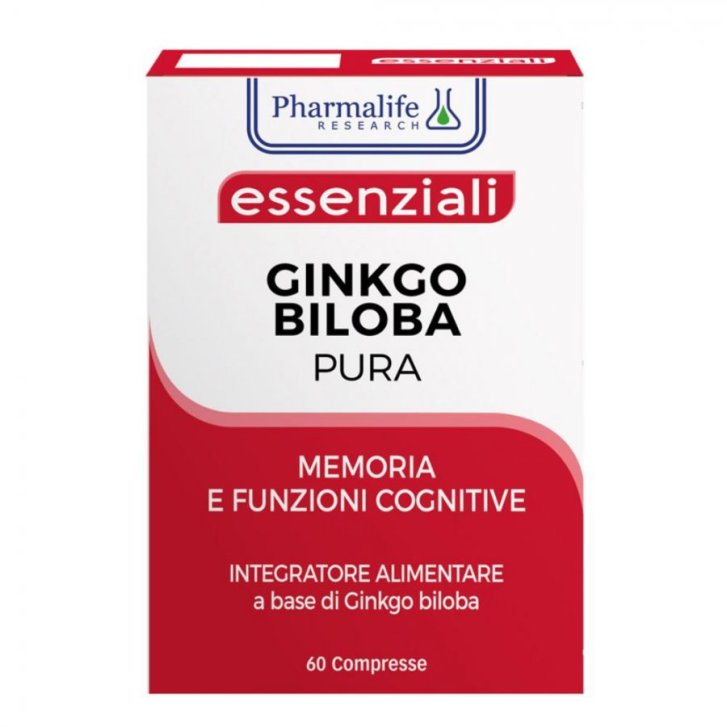 Ginkgo Biloba Pura Integratore per Memoria e Circolazione 60 Compresse - Pharmalife Research