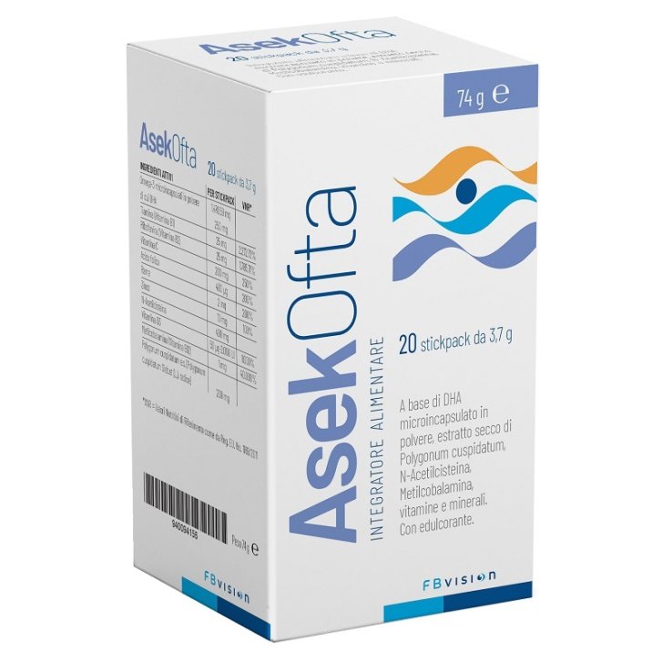 Asek Ofta Integratore con DHA e Vitamine 20 Stickpack - FB Vision SpA