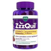 ZzzQuil Natura Integratore Alimentare per il Sonno con Melatonina 60 Pastiglie Gommose - Vicks