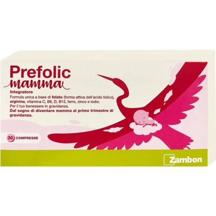 Prefolic Mamma Integratore Multivitaminico con Folato Attivo 30 Compresse Gastroprotette - ZAMBON