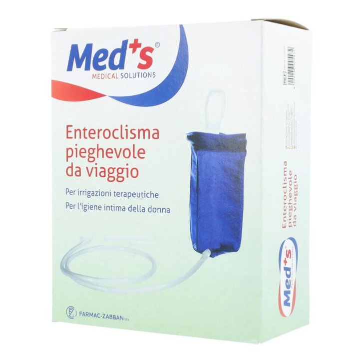 Meds Enteroclisma Pieghevole Sistema per Lavaggi Intestinali 2 Litri con Cannule - Farmac-Zabban