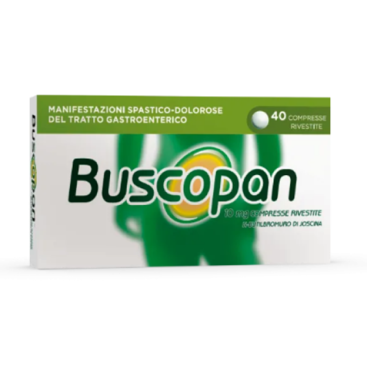Buscopan 10 mg Compresse Rivestite per Spasmi Addominali 40 Compresse - Buscopan