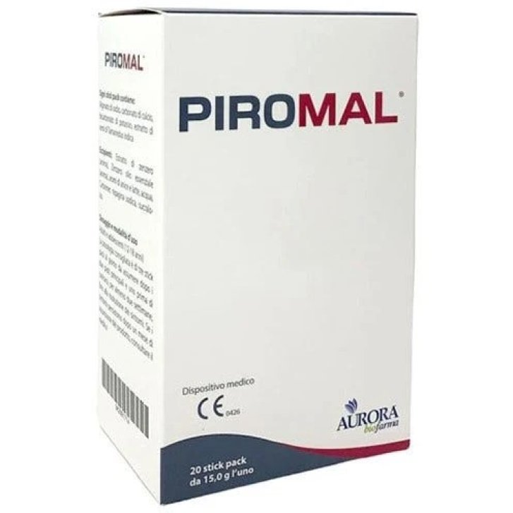 Piromal Gel Dispositivo Medico per Iperacidità e Reflusso 20 Stick da 15 g - Aurora Biofarma