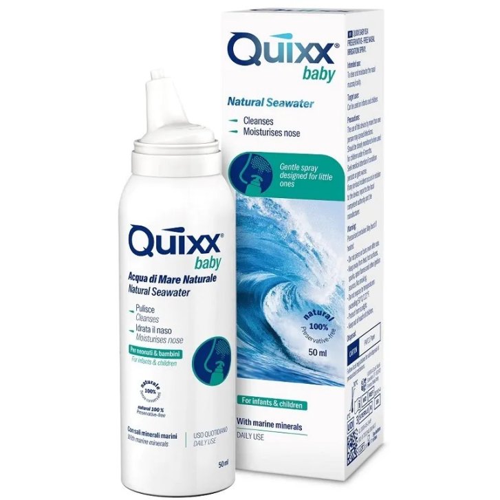 Quixx Baby Spray per Irrigazioni Nasali con Acqua di Mare 50 ml - 51QUIC