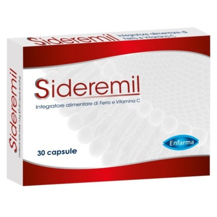 Sideremil Integratore di Ferro in Liposomi e Vitamina C 30 Capsule - Enfarma Sideremil Integratore di Ferro in Liposomi e Vitamina C 30 Capsule - Enfarma