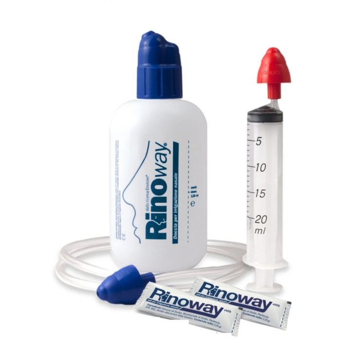 Rinoway Doccia Per Irrigazione Nasale + 15 Sali Ipertonici al 3% - Envicon Medical Rinoway Doccia Per Irrigazione Nasale + 15 Sali Ipertonici al 3% - Envicon Medical