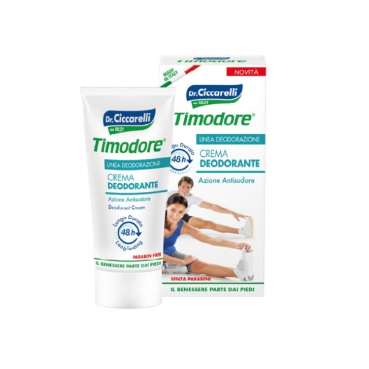 Timodore Crema Deodorante Antisudore per Piedi con Estratti Naturali 50ml - Farmaceutici Dott. Ciccarelli S.p.A. Timodore Crema Deodorante Antisudore per Piedi con Estratti Naturali 50ml - Farmaceutici Dott. Ciccarelli S.p.A.