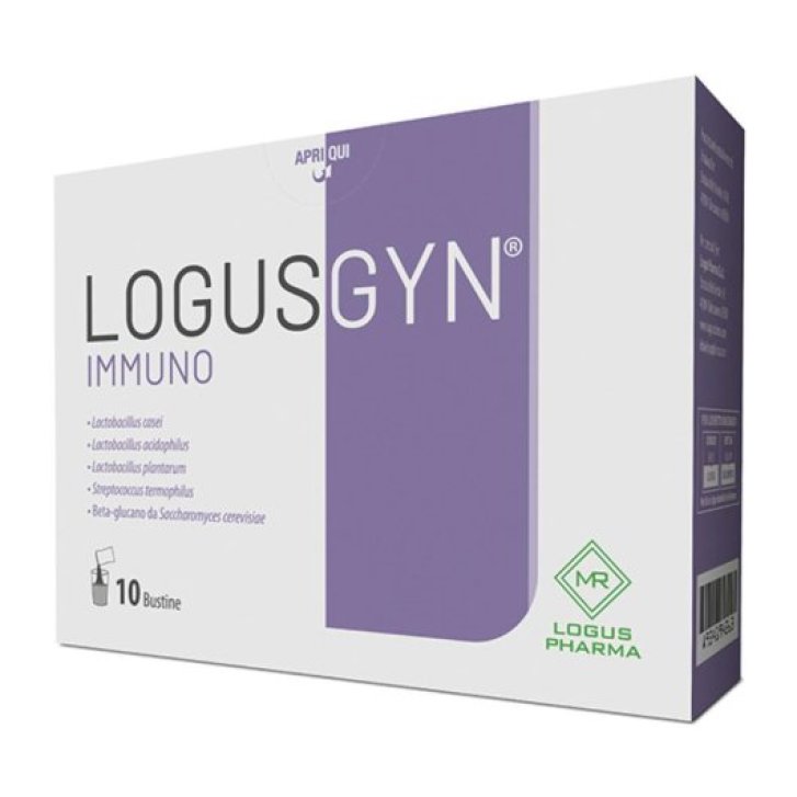 Logusgyn Immuno Integratore Fermenti Lattici e Beta Glucano 10 Bustine - Logus Pharma Logusgyn Immuno Integratore Fermenti Lattici e Beta Glucano 10 Bustine - Logus Pharma