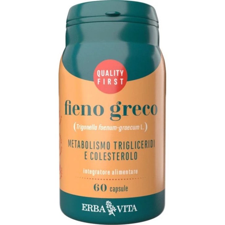 Fieno Greco Integratore per il Metabolismo dei Carboidrati e Colesterolo 60 Capsule - ERBA VITA