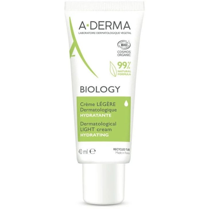 A-Derma A-D Biology Crema Leggera Idratante con Avena Rhealba BIO e Tarassaco 40ml - A-DERMA