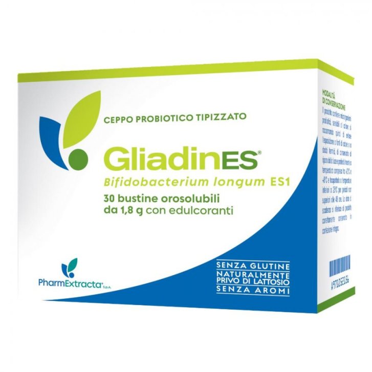 Gliadines Integratore Probiotico con Bifidobacterium Longum ES1 30 Bustine Orosolubili - Omepiacenza Gliadines Integratore Probiotico con Bifidobacterium Longum ES1 30 Bustine Orosolubili - Omepiacenza