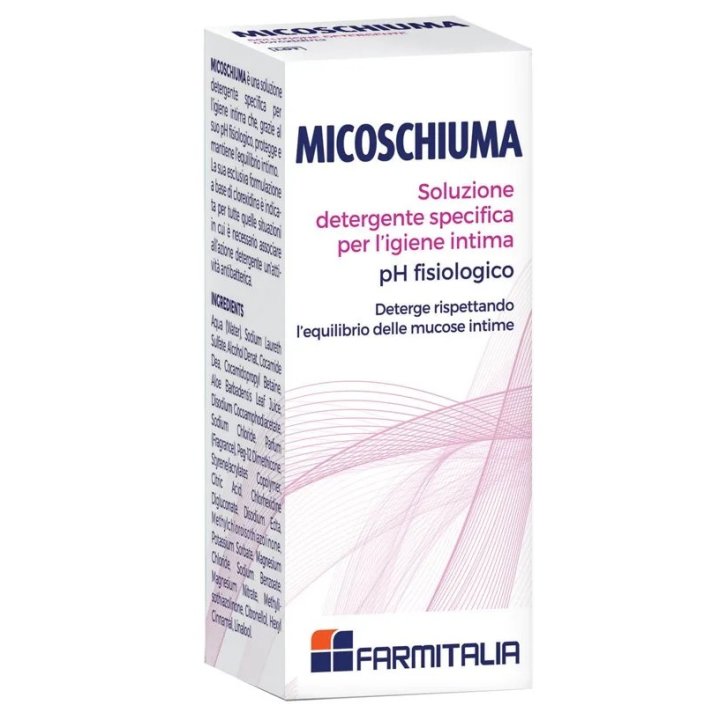 Micoschiuma Soluzione Detergente Igiene Intima con Clorexidina e Aloe Vera 80 ml - Farmitalia
