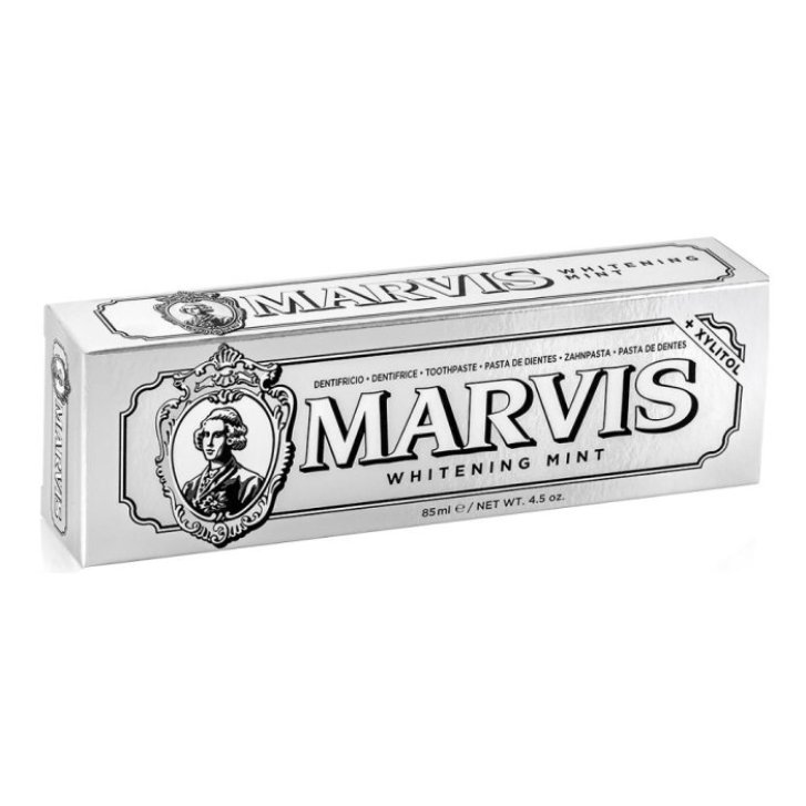Marvis Whitening Mint Dentifricio Sbiancante con Fluoro e Xilitolo 85 ml - Marvis
