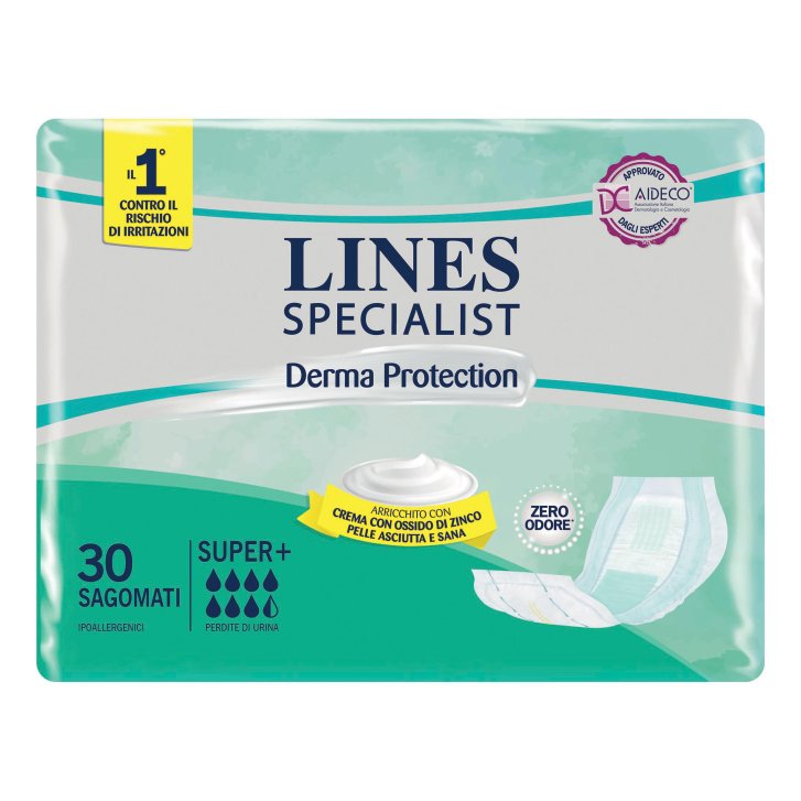 Pannolone per Incontinenza Lines Specialist Derma Sagomato Super+ 30 Pezzi - Lines