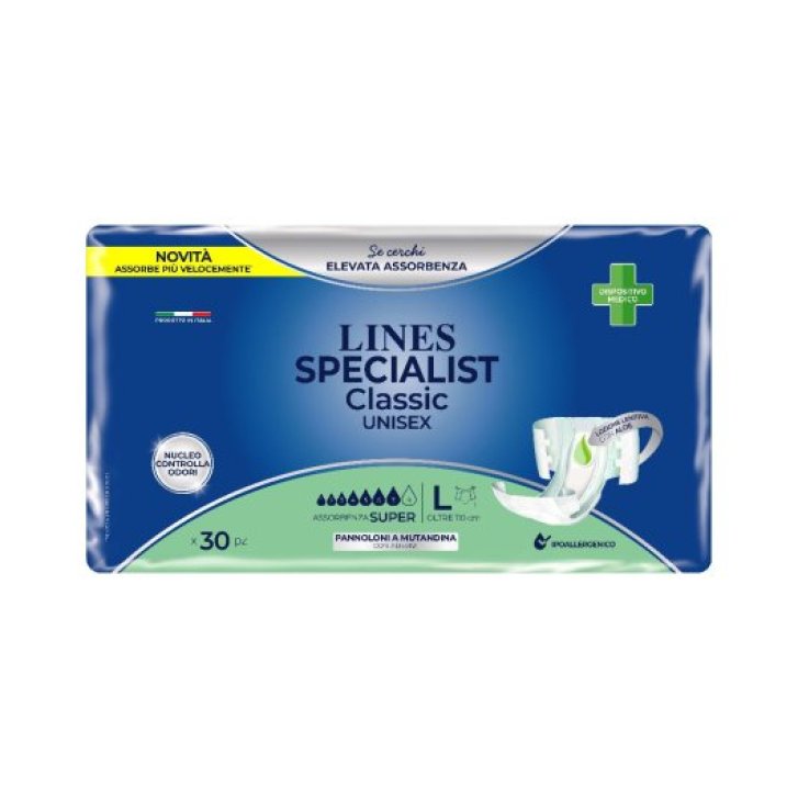 Pannolone a Mutandina Lines Specialist Classic Super Misura L 30 Pezzi - Fater