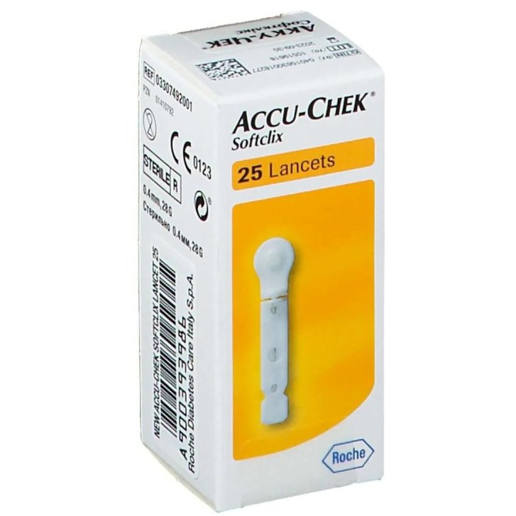 Accu-Chek Softclix Lancette Pungidito per Misurazione Glicemia 25 Pezzi - Accu-Chek Accu-Chek Softclix Lancette Pungidito per Misurazione Glicemia 25 Pezzi - Accu-Chek