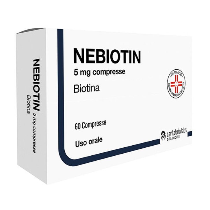 Nebiotin 5 mg Compresse Biotina 60 Compresse - Difa Cooper