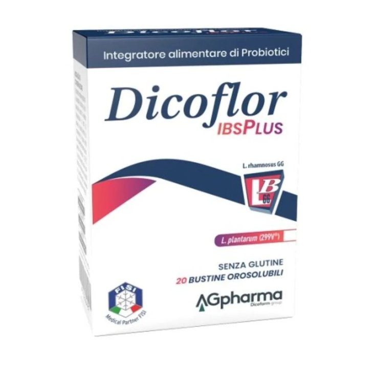 Dicoflor Ibsplus Integratore Alimentare a Base di Probiotici 20 Bustine Orosolubili - Dicofarm Dicoflor Ibsplus Integratore Alimentare a Base di Probiotici 20 Bustine Orosolubili - Dicofarm