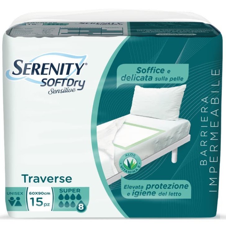 Serenity Soft Dry Sensitive Traversa Assorbente Super 60x90 cm 15 Pezzi - Serenity