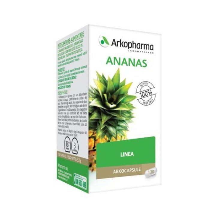 Arkocapsule Ananas Integratore per Drenaggio Liquidi 130 Capsule - Arkopharma