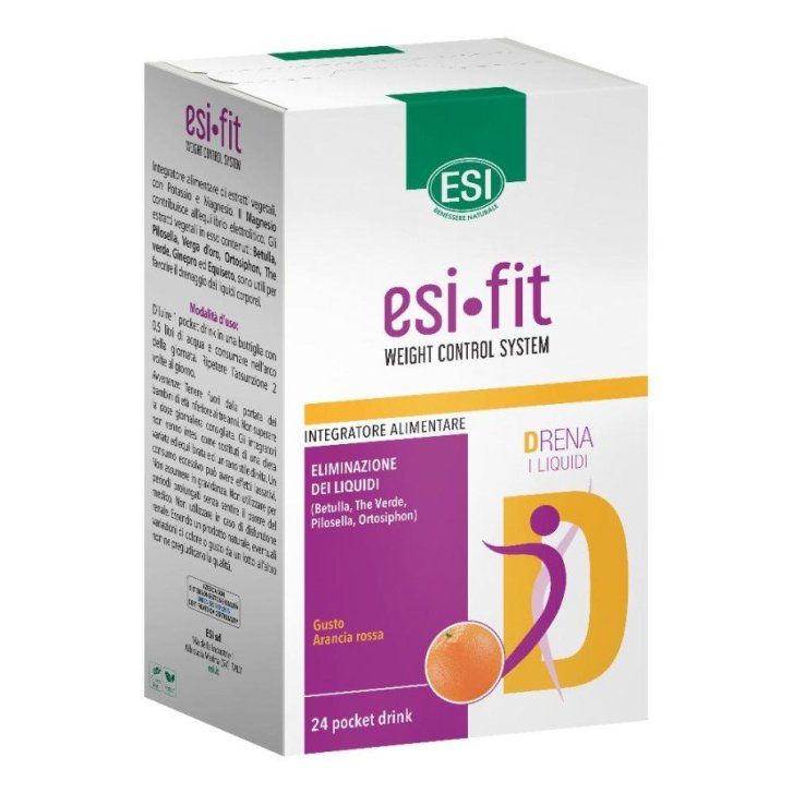 Esi Fit Drena Integratore per Drenaggio Liquidi con Estratti Vegetali 24 Pocket Drink - ESI Esi Fit Drena Integratore per Drenaggio Liquidi con Estratti Vegetali 24 Pocket Drink - ESI