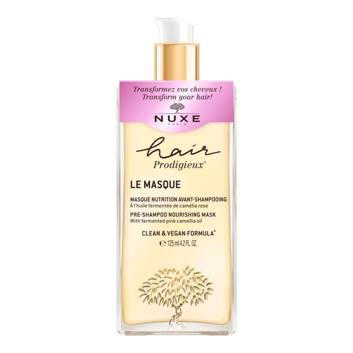 Nuxe Hair Prodigieux Maschera Nutriente Pre-Shampoo all\'Olio Fermentato di Camelia Rosa 125 ml - Nuxe