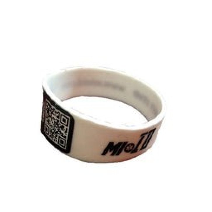 Mioid Bracciale Salvavita in Silicone con QR Code Bianco S - Helpcodelife Srl