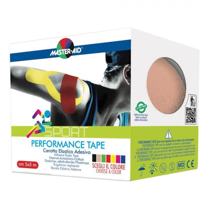 Master Aid Performance Tape Cerotto Elastico Adesivo Monoelastico 5 cm x 500 cm - Master Aid