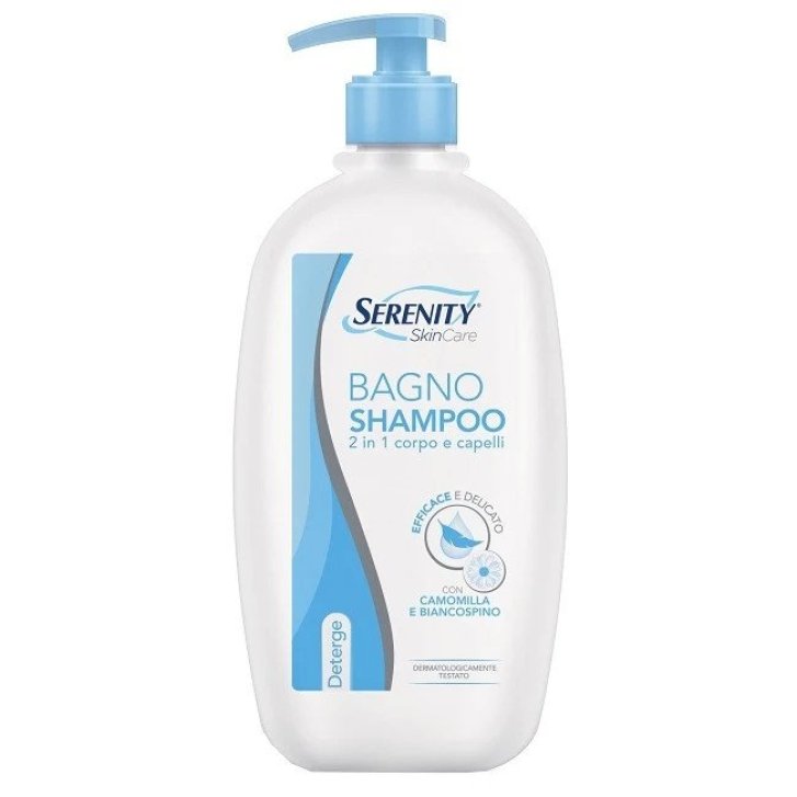 Skincare Bagno Shampoo Detergente Corpo e Capelli con Estratti di Camomilla e Biancospino 500ml - Serenity Skincare Bagno Shampoo Detergente Corpo e Capelli con Estratti di Camomilla e Biancospino 500ml - Serenity