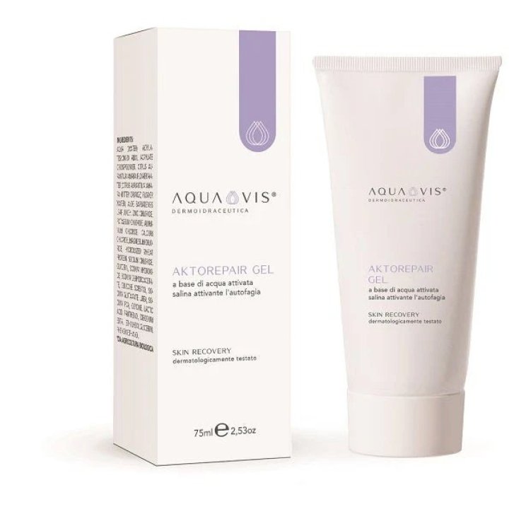 Aquavis Aktorepair Gel per Danno Attinico con Acqua Magnetizzata 75 ml - Aquavis