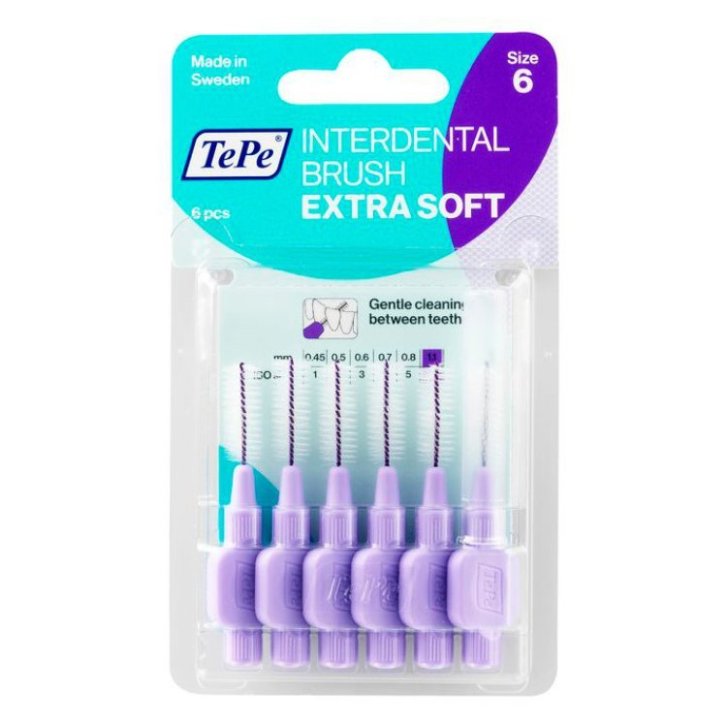 TePe Scovolino X-Soft Lilla 1,1 mm 6 Pezzi - TEPE TePe Scovolino X-Soft Lilla 1,1 mm 6 Pezzi - TEPE