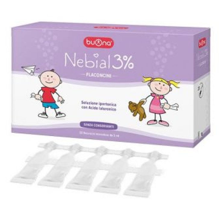 Nebial 3% Soluzione Salina Ipertonica con Acido Ialuronico 20x5ml - Buona