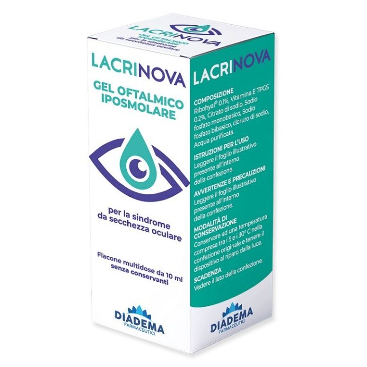 Lacrinova Gel Oftalmico Iposmolare con Acido Ialuronico e Riboflavina 10 ml - Diadema Farmaceutici Lacrinova Gel Oftalmico Iposmolare con Acido Ialuronico e Riboflavina 10 ml - Diadema Farmaceutici