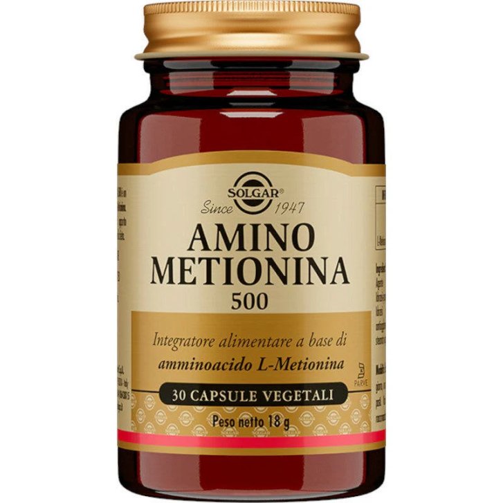 Amino Metionina 500 Integratore Alimentare con L-Metionina 30 Capsule Vegetali - Solgar