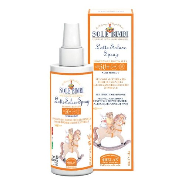 Sole Bimbi Latte Solare Spray Protezione Molto Alta SPF50+ 100 ml - Helan 41LS50
