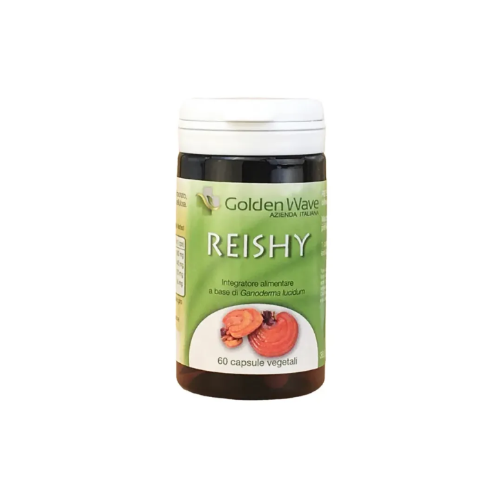 Reishy Integratore a Base di Ganoderma Lucidum per le Difese dell\'Organismo 60 Capsule Vegetali - Golden Wave Reishy Integratore a Base di Ganoderma Lucidum per le Difese dell\'Organismo 60 Capsule Vegetali - Golden Wave