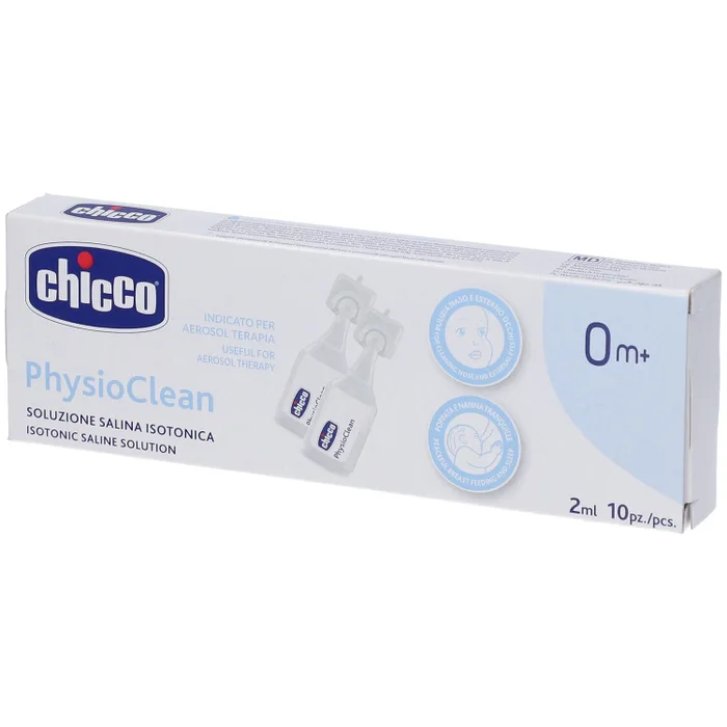 Physioclean Soluzione Salina Isotonica per Igiene Nasale e Oculare 10 Flaconcini da 2 ml - Chicco