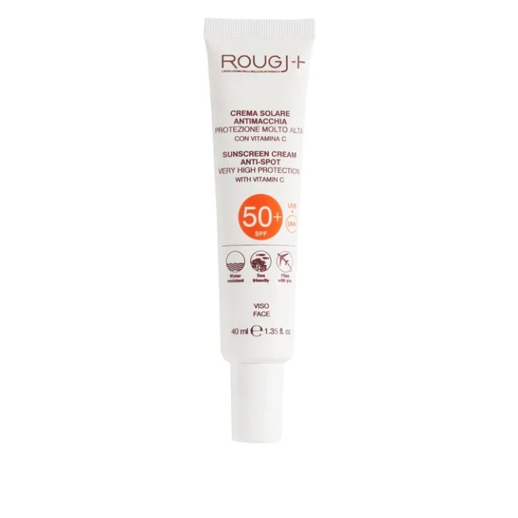 Rougj Crema Solare Viso 50+ Antimacchia con Niacinamide e Vitamine C E 40 ml - Rougj