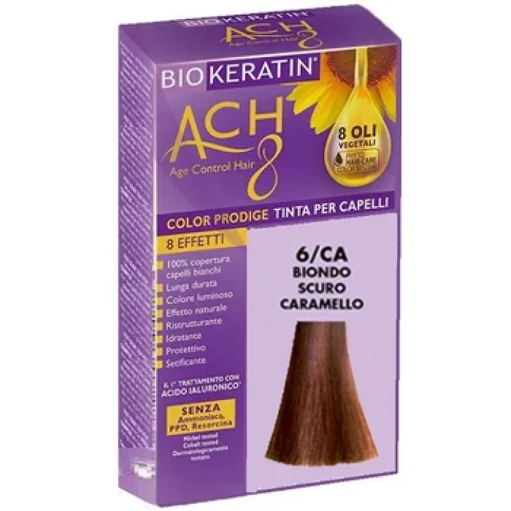 Biokeratin Ach8 Tinta per Capelli con Acido Ialuronico e 8 Estratti Vegetali 50ml + 75ml + 15ml - Biokeratin