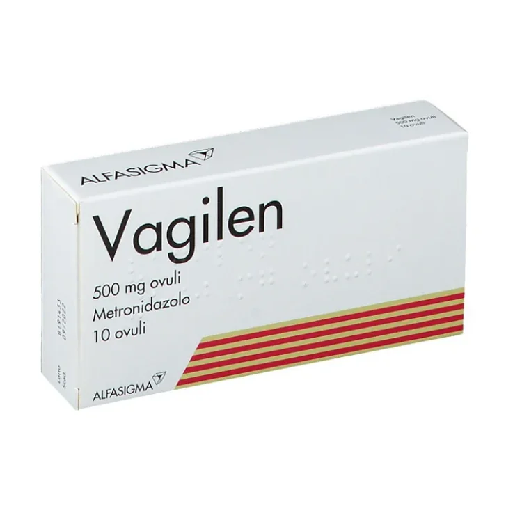 Vagilen 10 Ovuli Vaginali 500 mg per Trattamento Trichomoniasi - Alfasigma