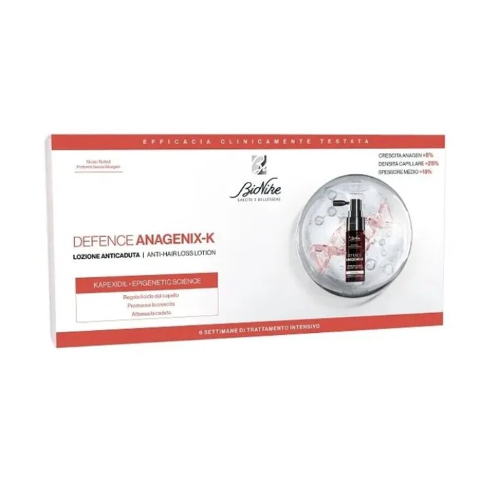 Defence Anagenix-K Lozione Anticaduta Intensiva con Kapexidil 6x15 ml - Bionike