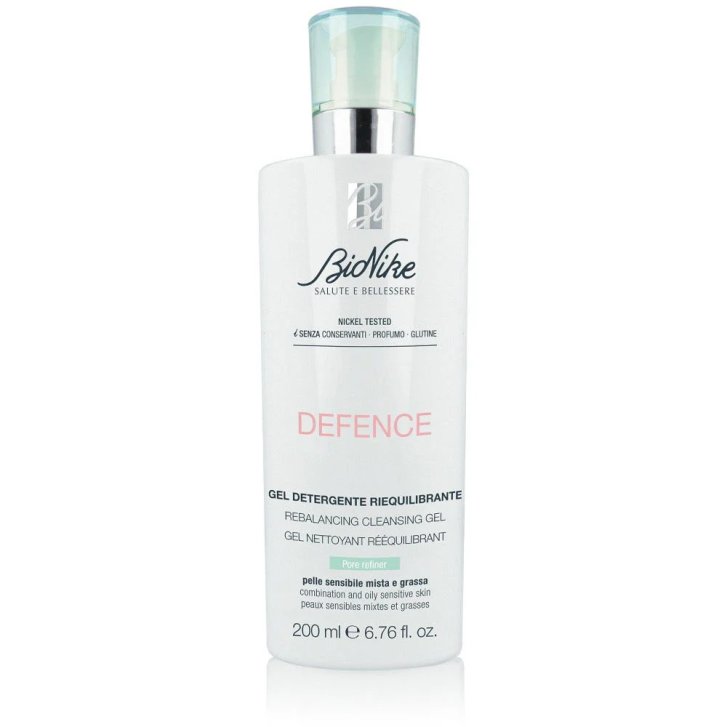 Defence Gel Detergente Riequilibrante per Pelle Mista e Grassa 200 ml - Bionike