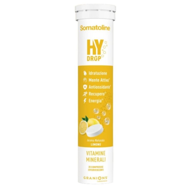 Somatoline Hydrop Limone Compresse Effervescenti per Benessere Gastrointestinale 20 Compresse - OLYOS ITALIA Srl