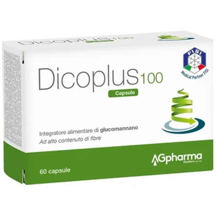 Dicoplus 100 Integratore Alimentare di Glucomannano 60 Capsule - Ag Pharma Dicoplus 100 Integratore Alimentare di Glucomannano 60 Capsule - Ag Pharma