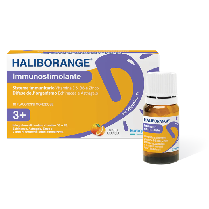 Haliborange Immuno Integratore per il Sistema Immunitario con Vitamina D3 e Fermenti Lattici 10x10ml - Haliborange